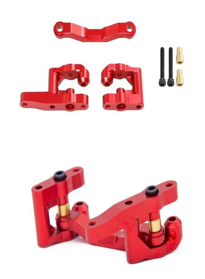 مجموعة توجيه من الألومنيوم XSYGO 7075 لسيارة Arrma 1/18 Granite Grom Mega RC قطع غيار للترقية (بديل ARA340202) (أحمر) - Image 3